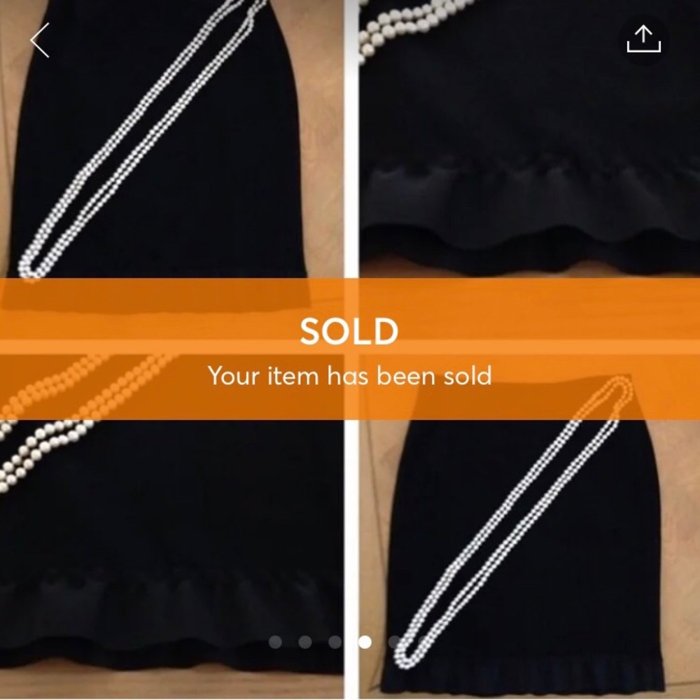 SOLD on Ⓜ️❤️Classy Ruffle Hem Black skirt❤️ - Picture 1 of 6